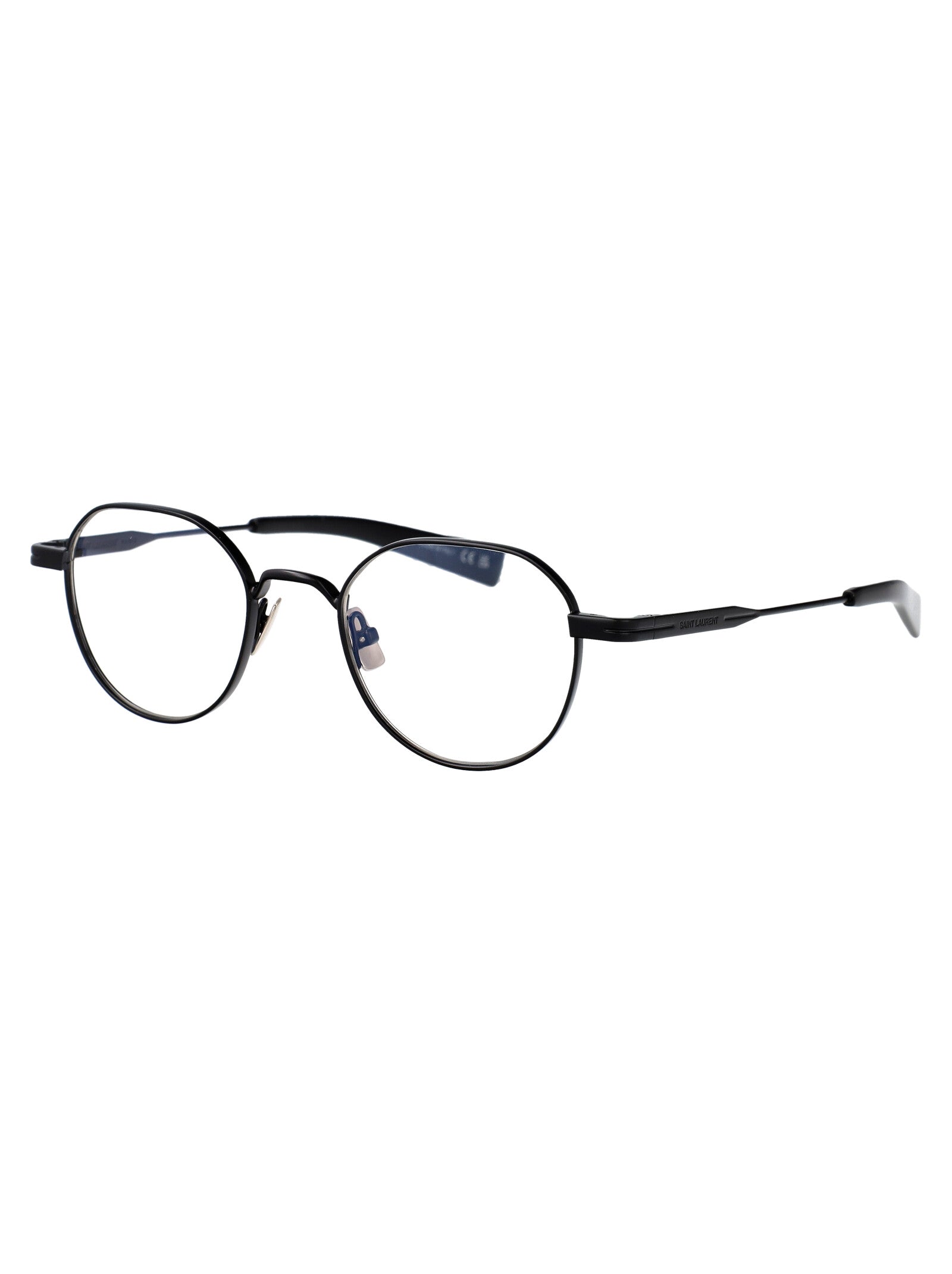 SAINT LAURENT Chic Transparent Metal Optical Glasses for Women