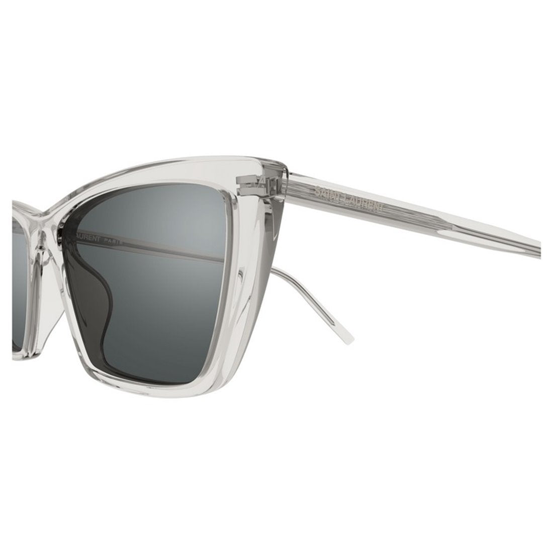 SAINT LAURENT Thin Frame Women's Sunglasses with Silver Lenses