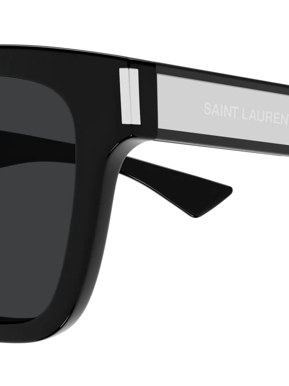 SAINT LAURENT Recycled Acetate Crystal Panel Sunglasses