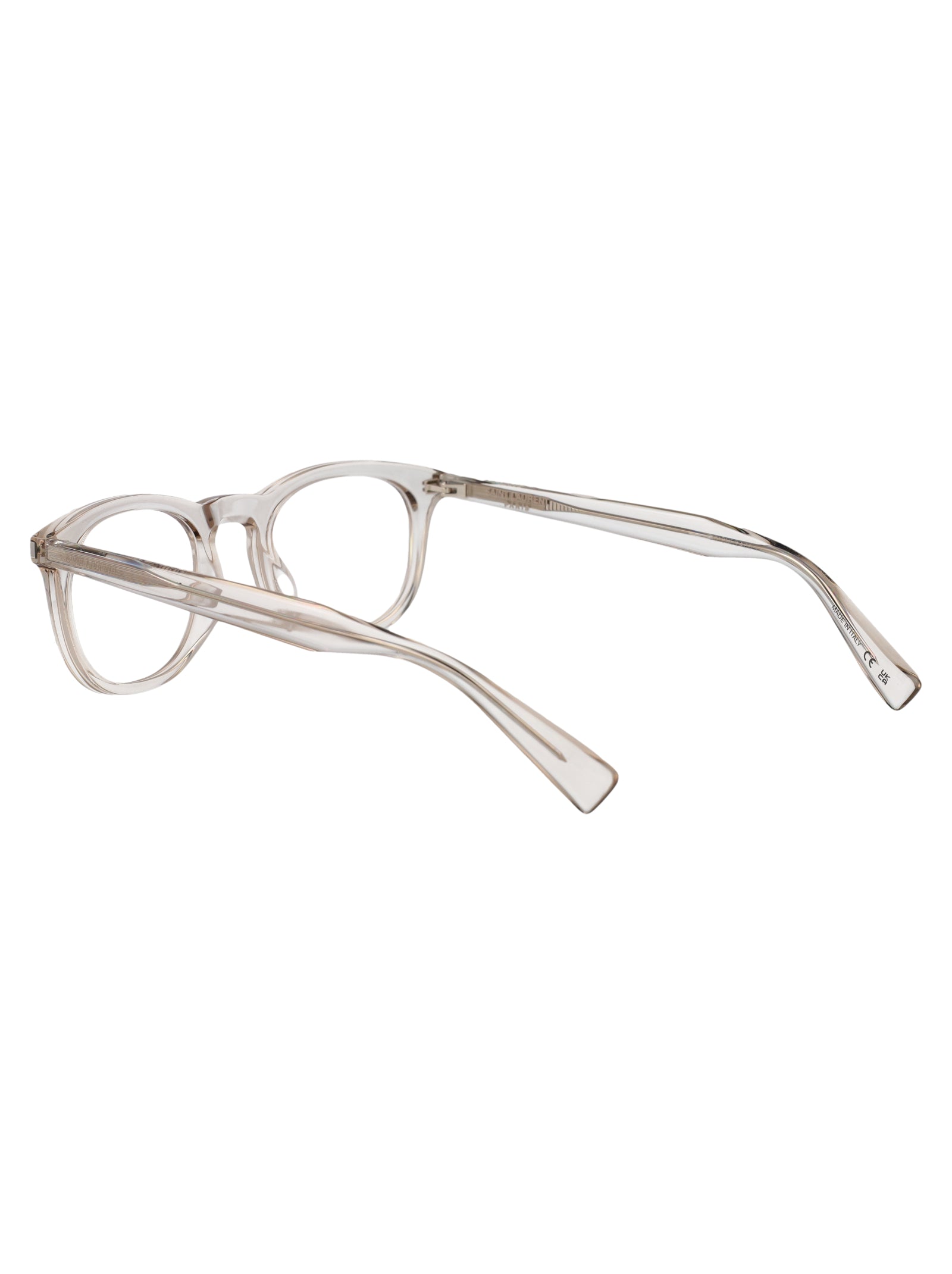 SAINT LAURENT Transparent Recycled Acetate Optical Glasses