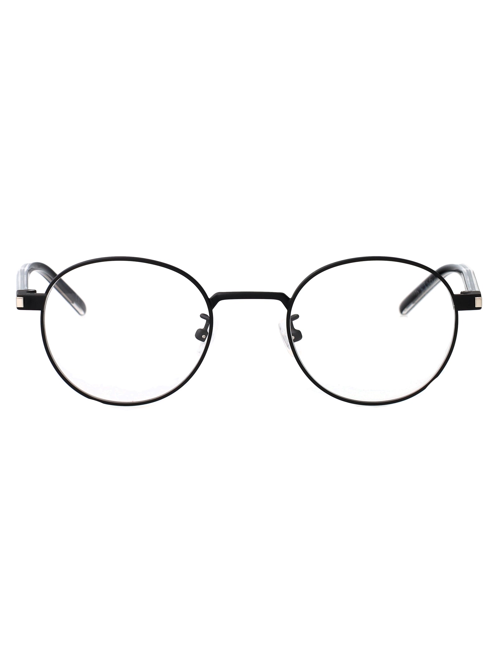 SAINT LAURENT Stylish Crystal-Transparent Metal Glasses