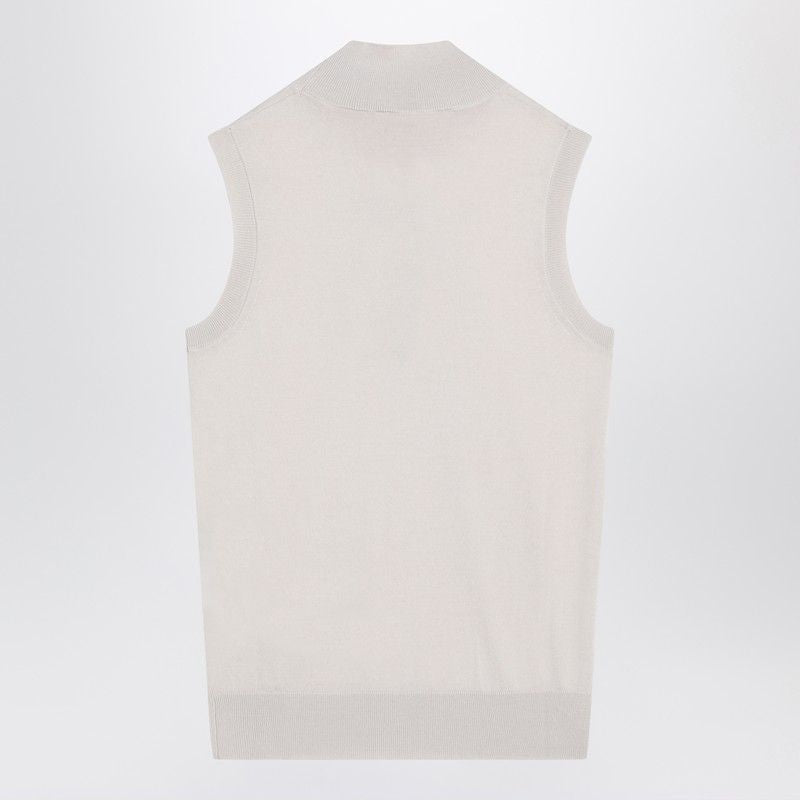 S MAX MARA Fitted High Collar Wool Gilet for Women