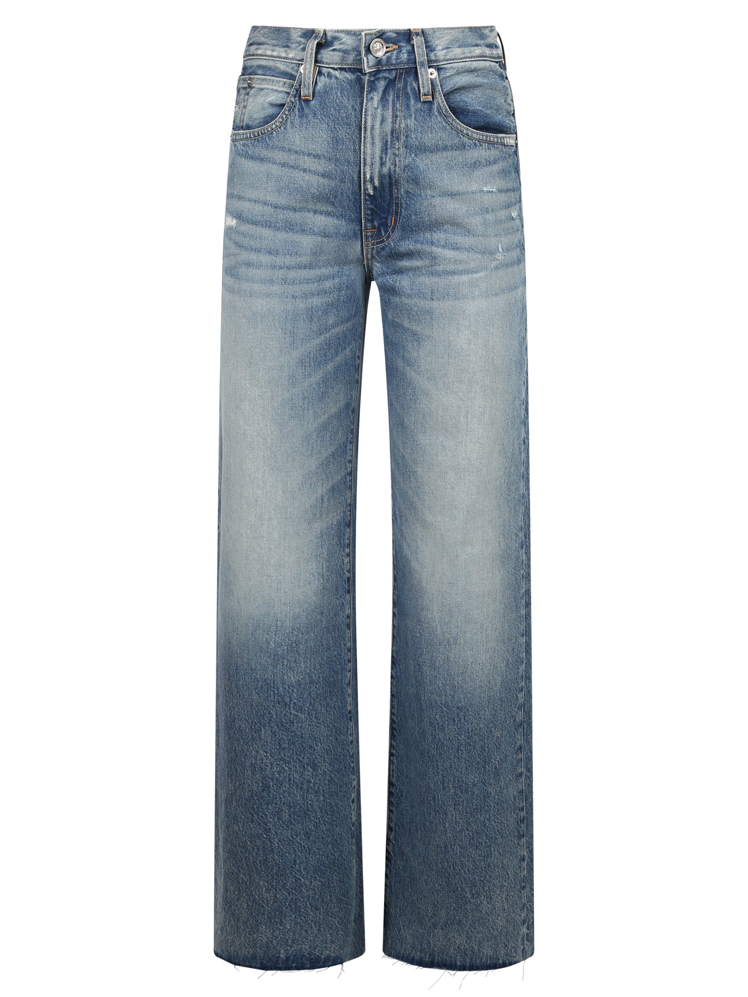 SLVRLAKE Flared Mid-Rise Blue Jeans