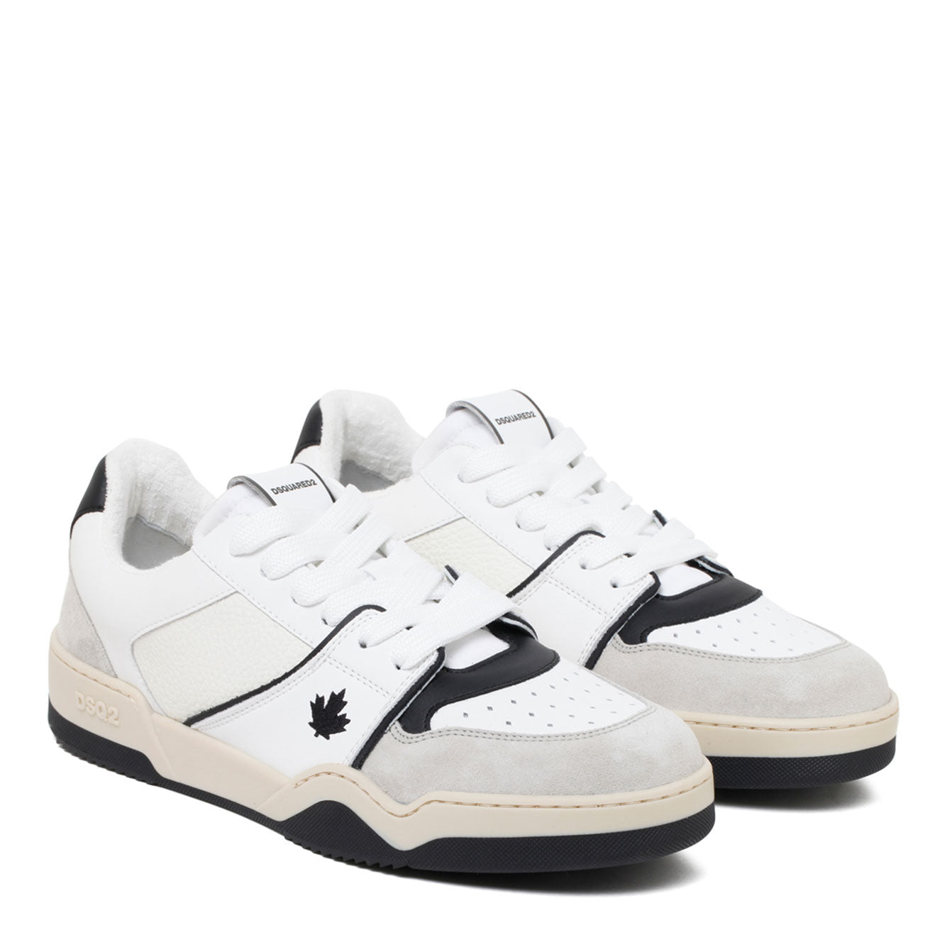 DSQUARED2 Men's Premium Leather Spiker Sneakers