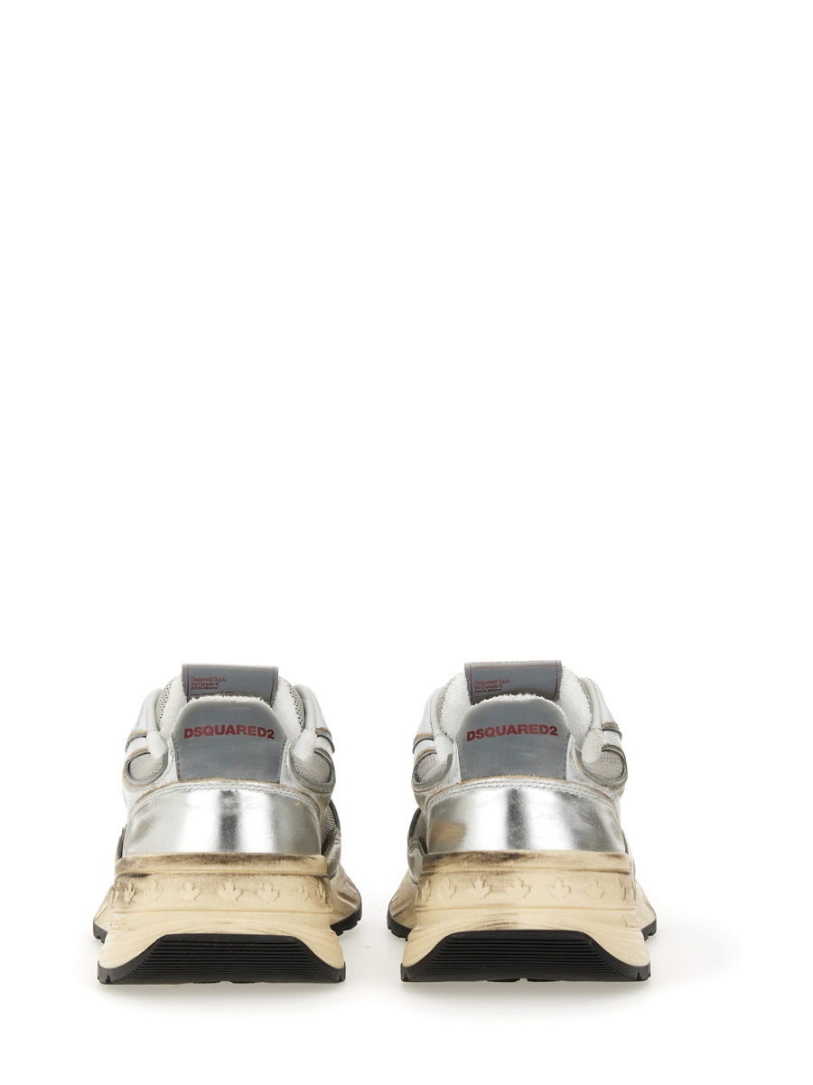 DSQUARED2 Leather Sneakers with Rubber Outsole for Men - SS25 Collection