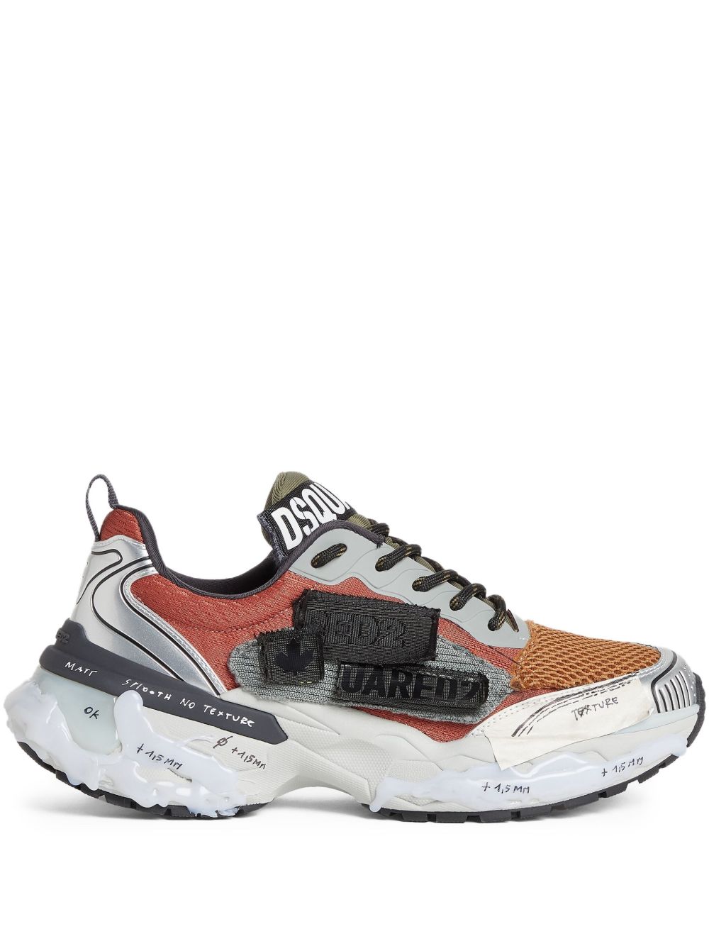 DSQUARED2 Multicolored Fabric Sneaker for Men
