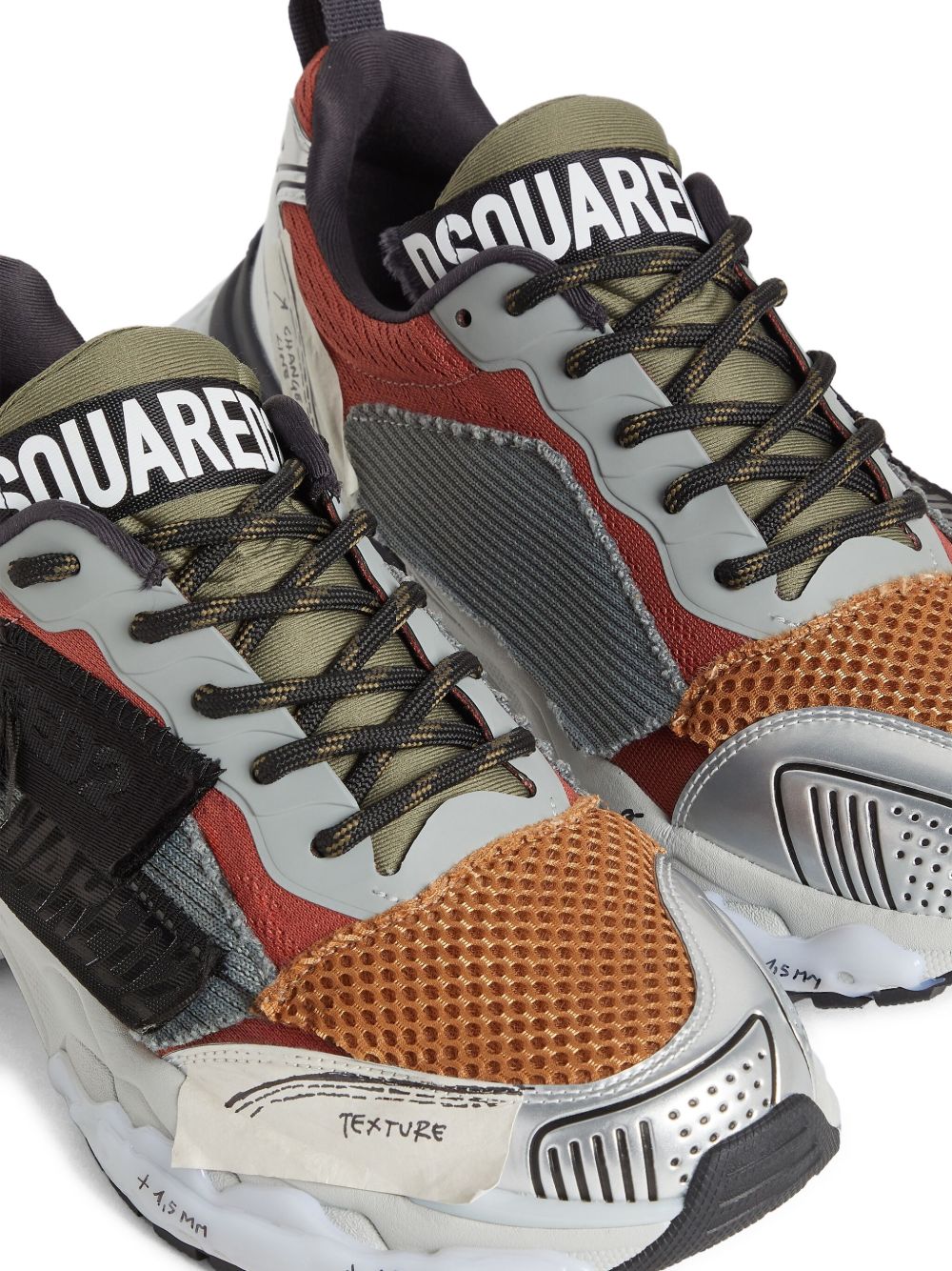 DSQUARED2 Multicolored Fabric Sneaker for Men