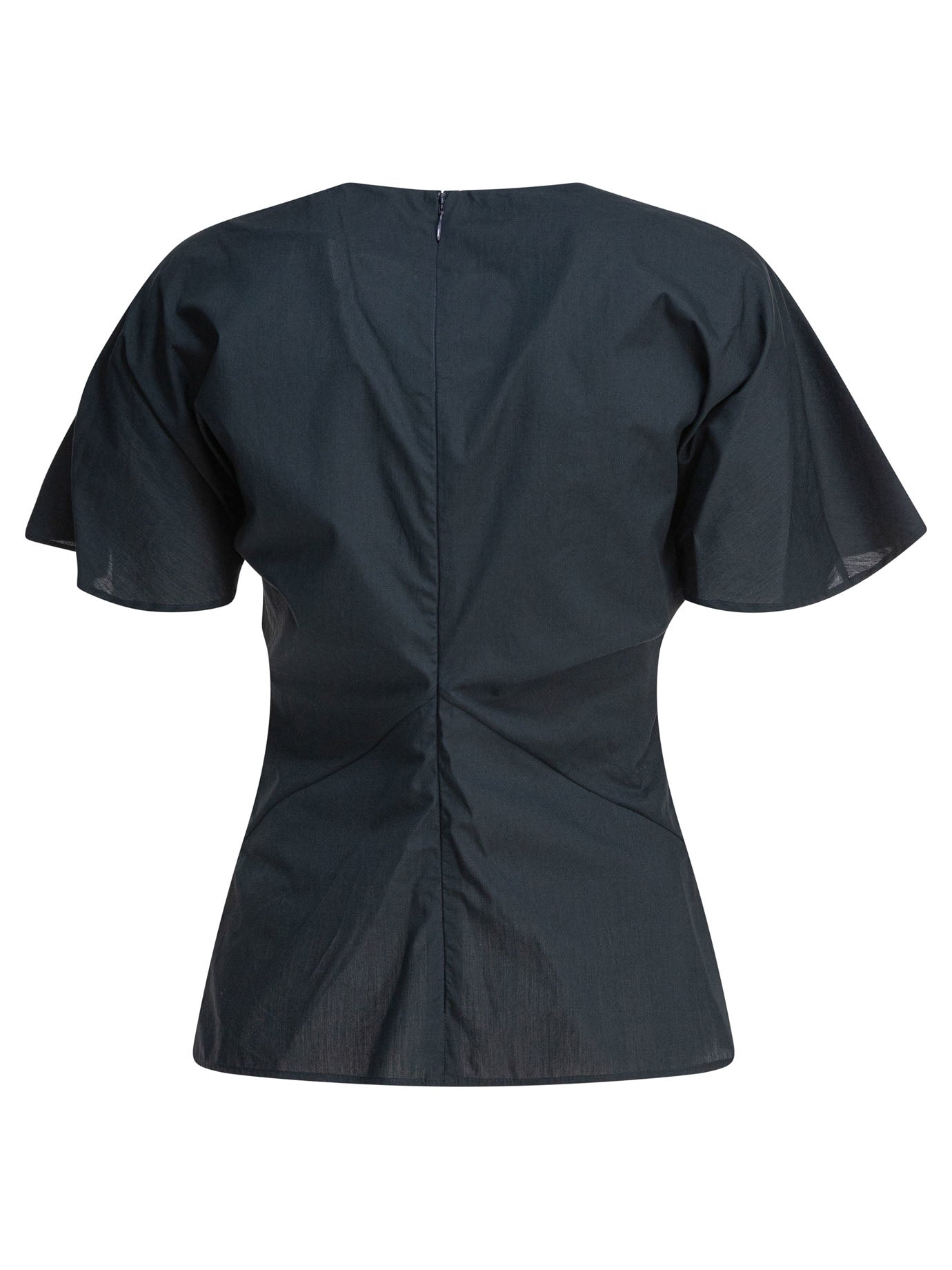 SOEUR Elegant Fitted Blouse with High Collar for Women