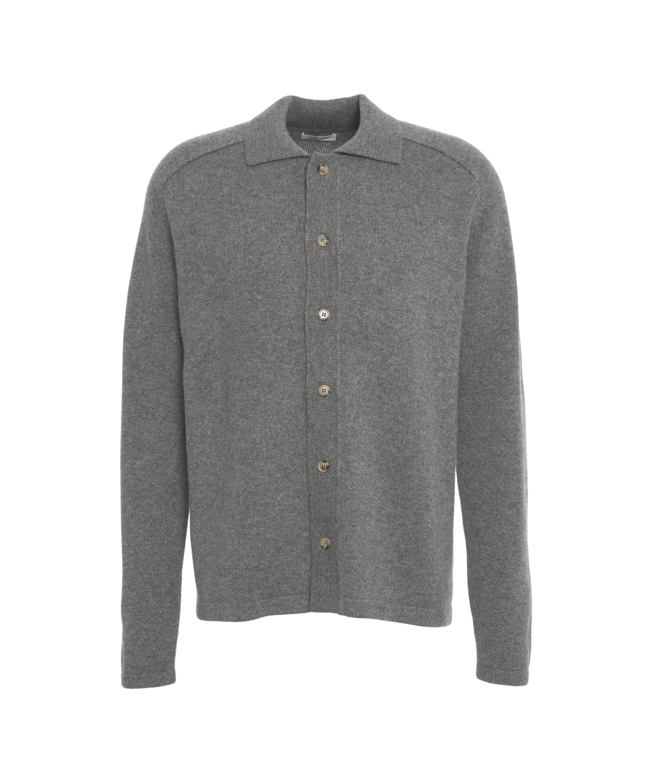 SOFT GOAT Luxury Cashmere Cardigan with Classic Shirt Collar