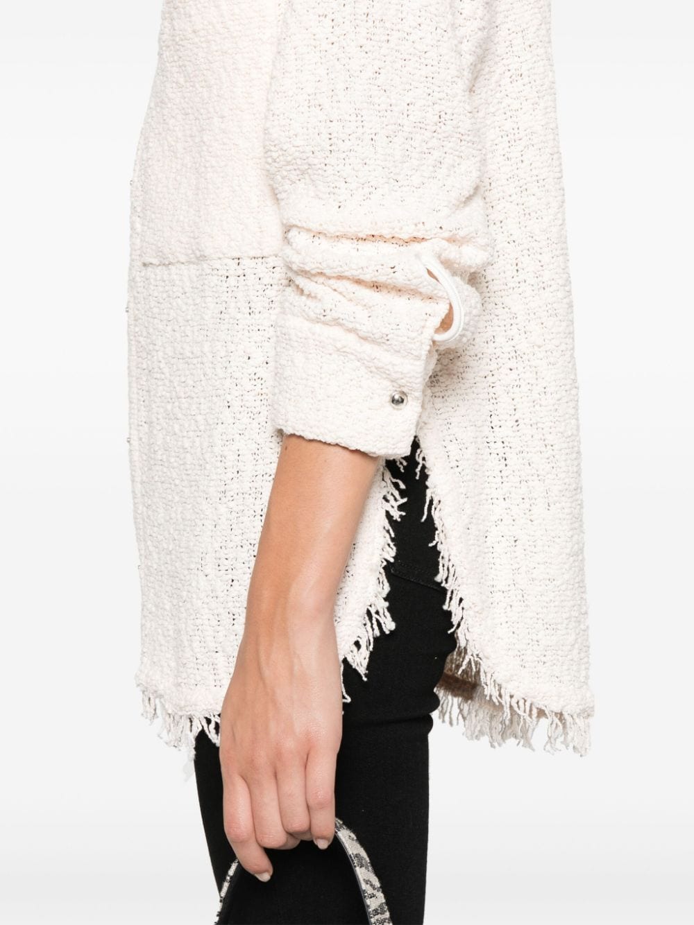 IRO Classic Tweed Bouclé Construction Front Shirt with Shoulder Pads