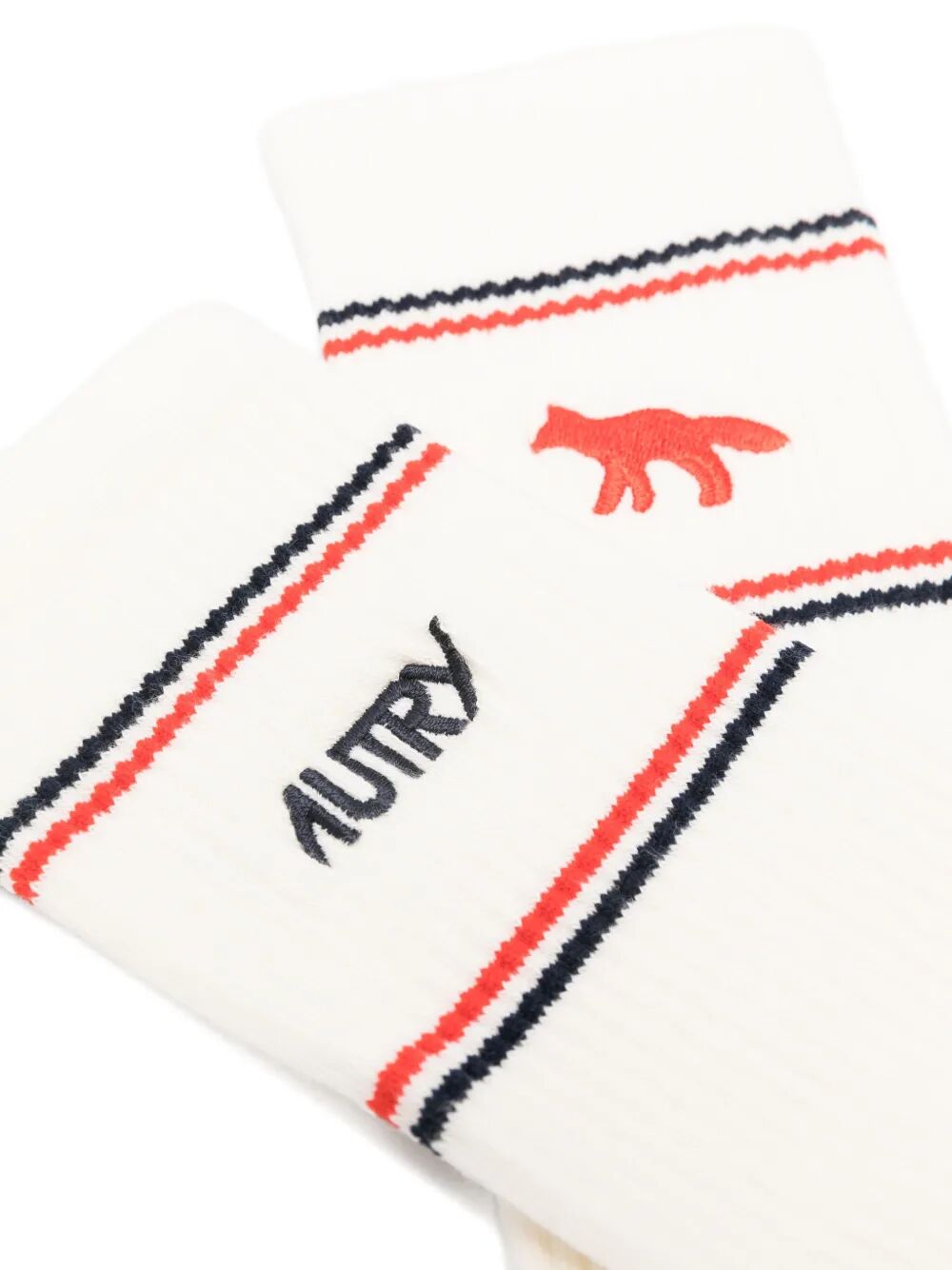 AUTRY Striped Logo Socks for Women