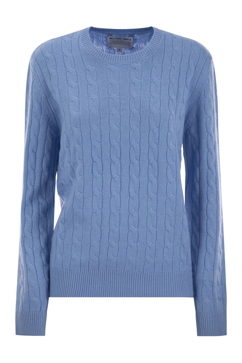 MC2 SAINT BARTH Women's Classic Crew-Neck Jumper in Wool and Cashmere Blend