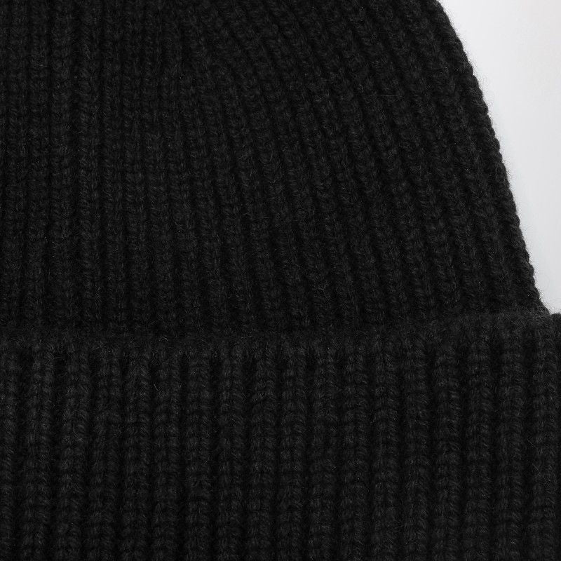DESTIN Wool and Cashmere Beanie with Ribbed Weave and Turned-Up Hem