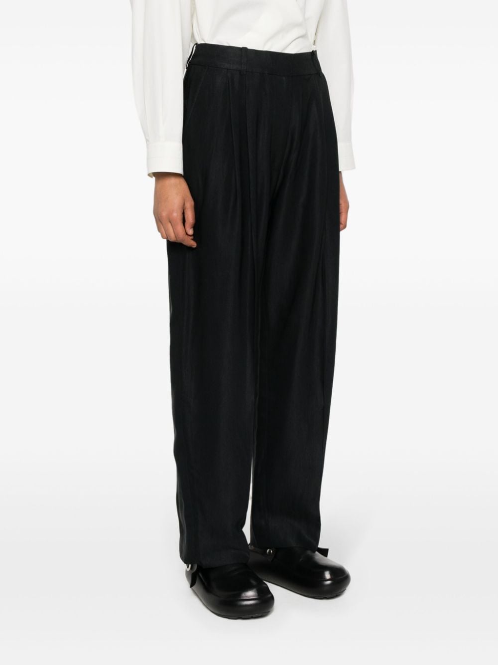 STUDIO NICHOLSON High-Waisted Wide Leg Trousers