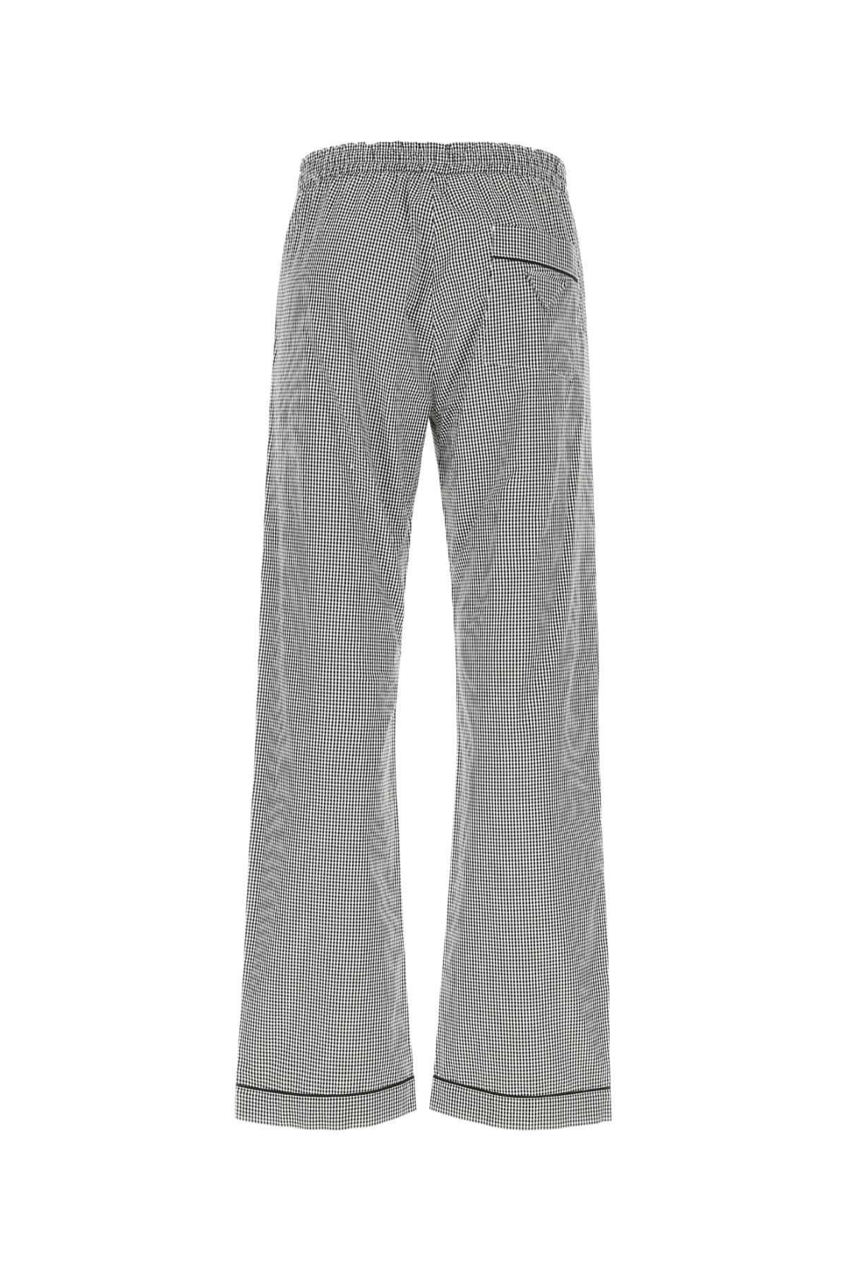 PRADA Checked Embroidered Poplin Trousers for Men
