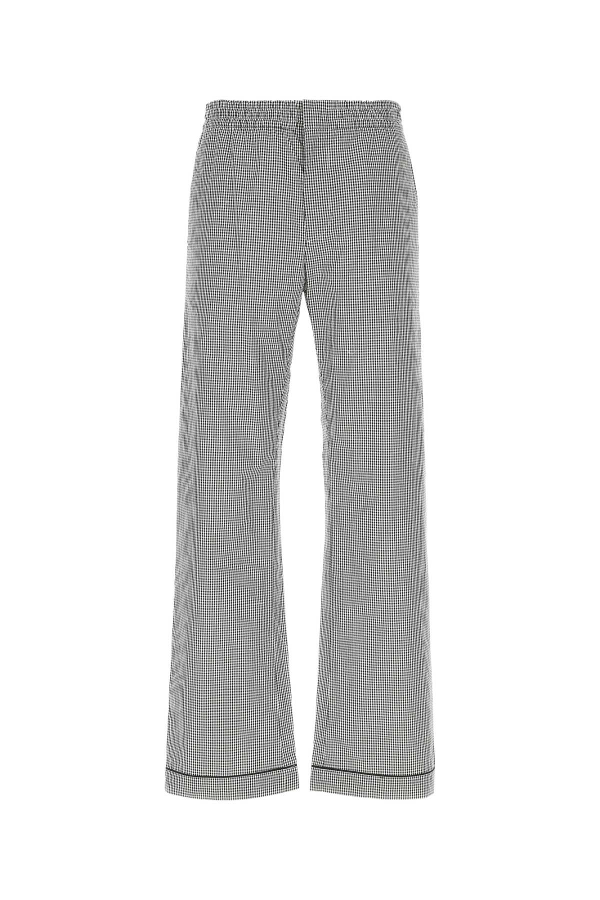 PRADA Checked Embroidered Poplin Trousers for Men