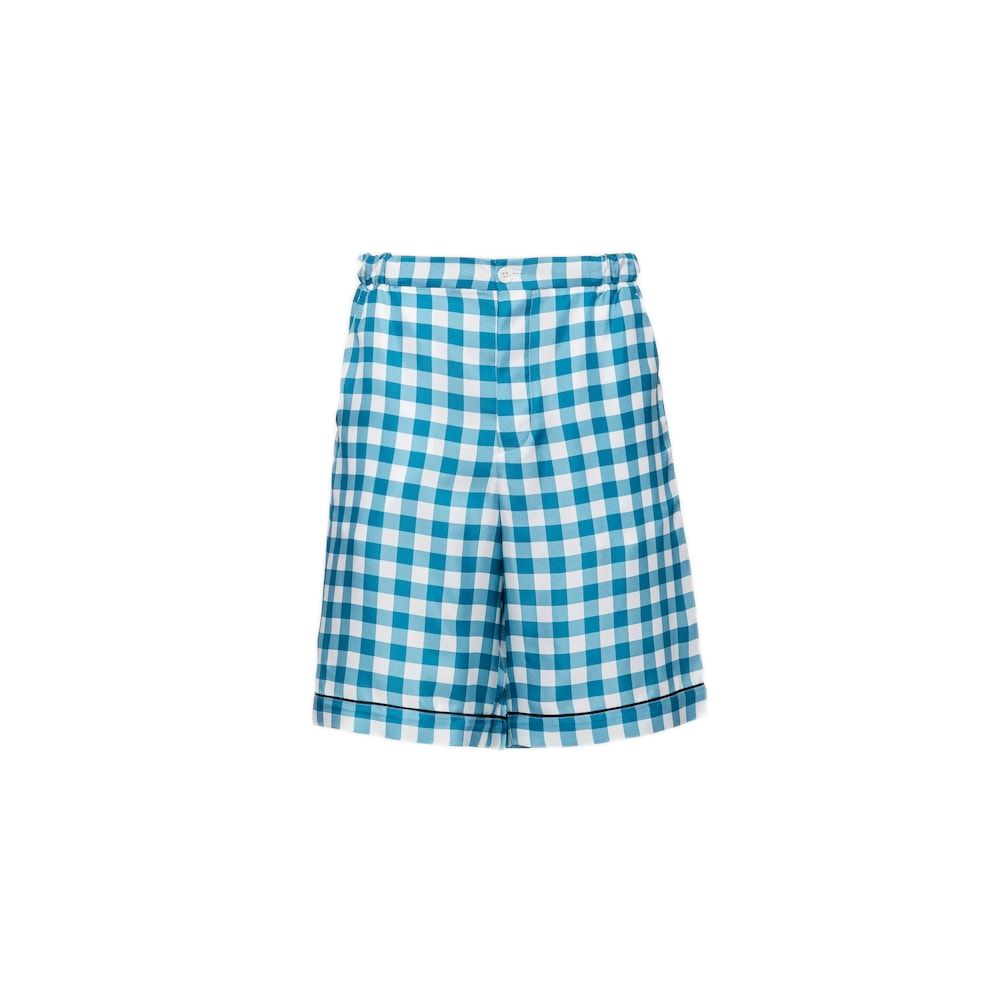 PRADA Mini Twill Vichy Trousers