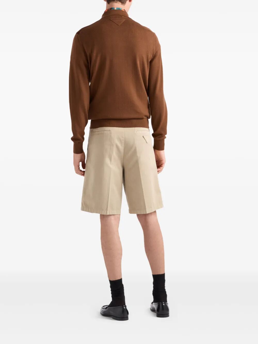PRADA Vintage-Effect Cotton Bermudas for Men - Relaxed Fit
