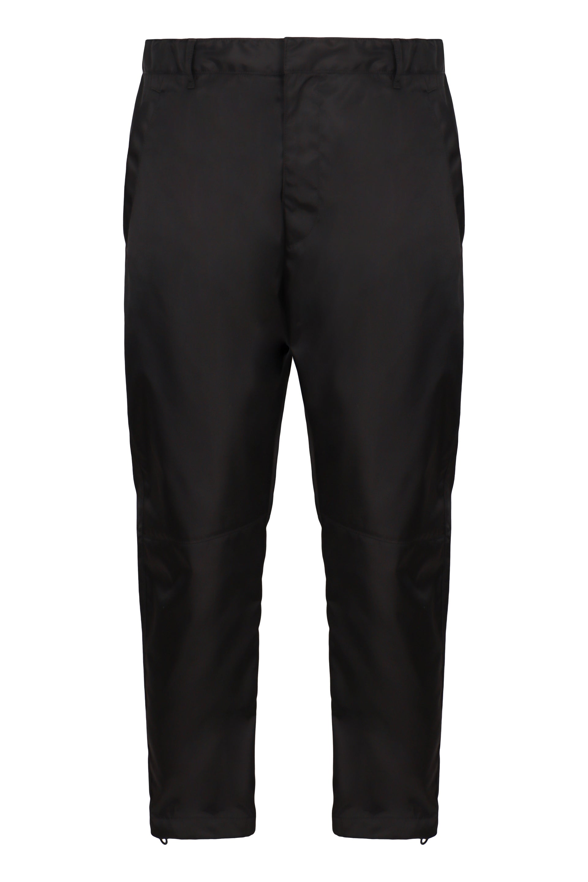 PRADA Men's Technical Fabric Trousers with Adjustable Hem