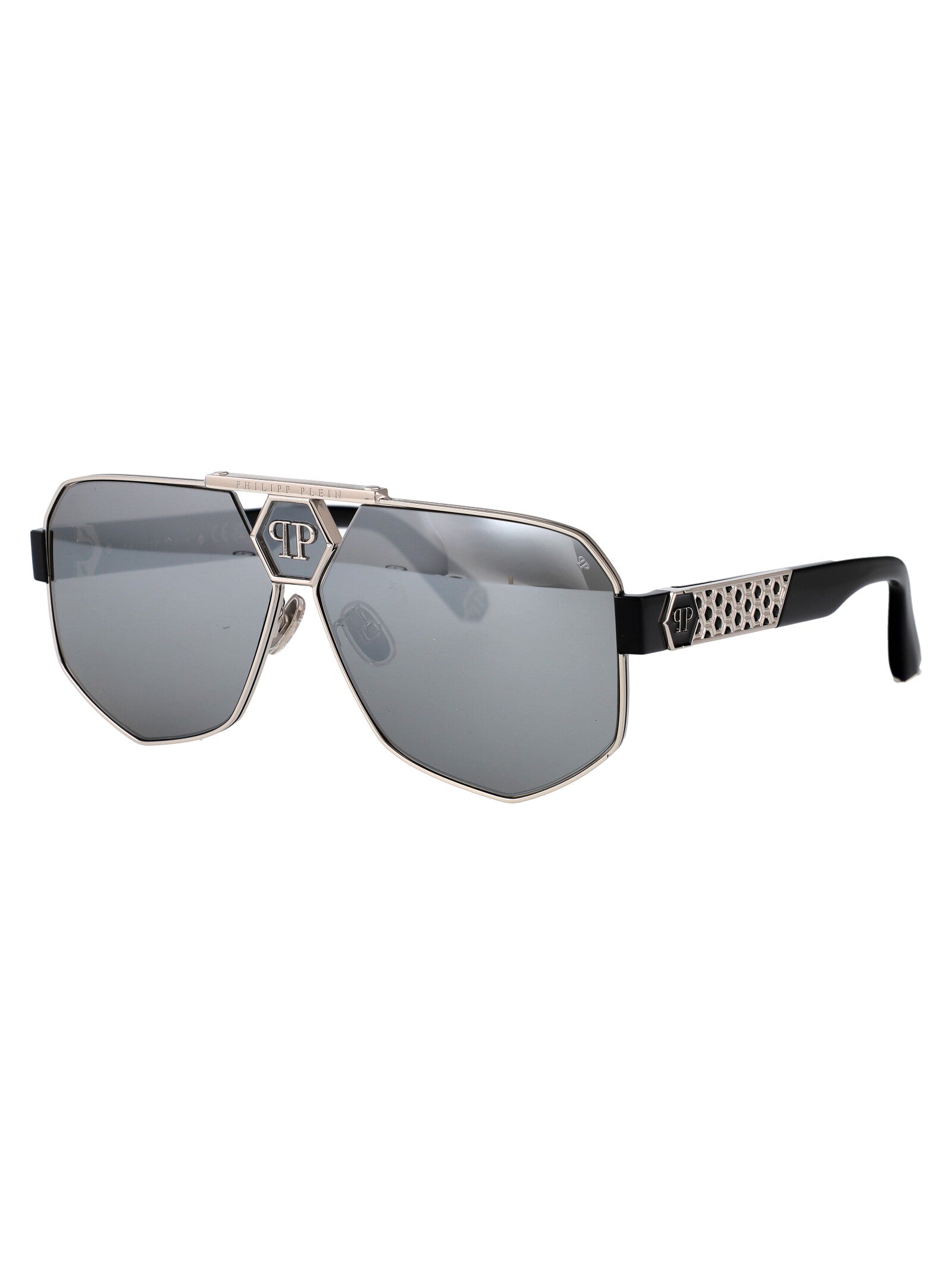 PHILIPP PLEIN Acetate and Metal Sunglasses with Plein Badge