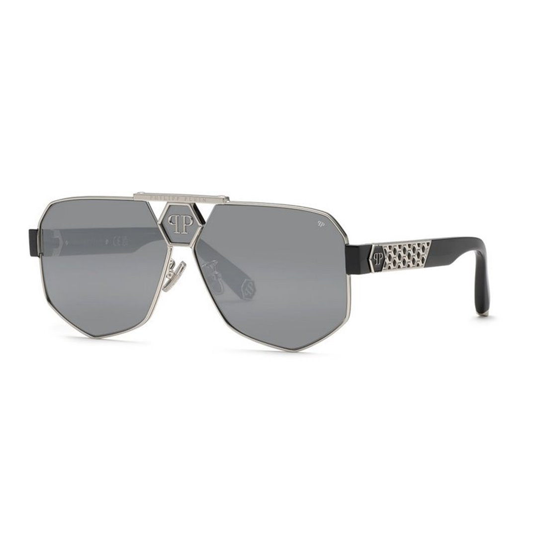 PHILIPP PLEIN Acetate and Metal Sunglasses with Plein Badge