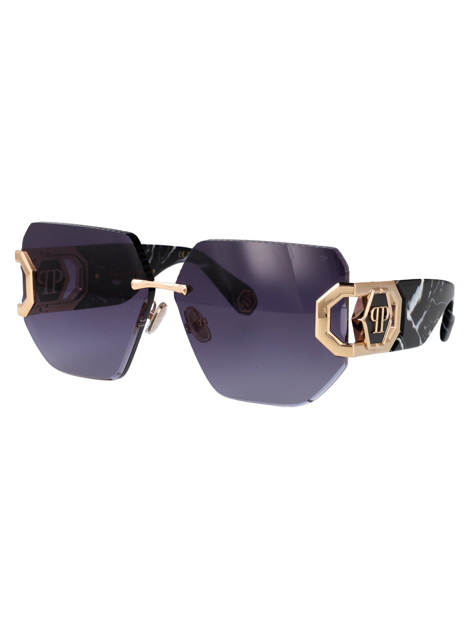 PHILIPP PLEIN Chic Acetate and Metal Sunglasses