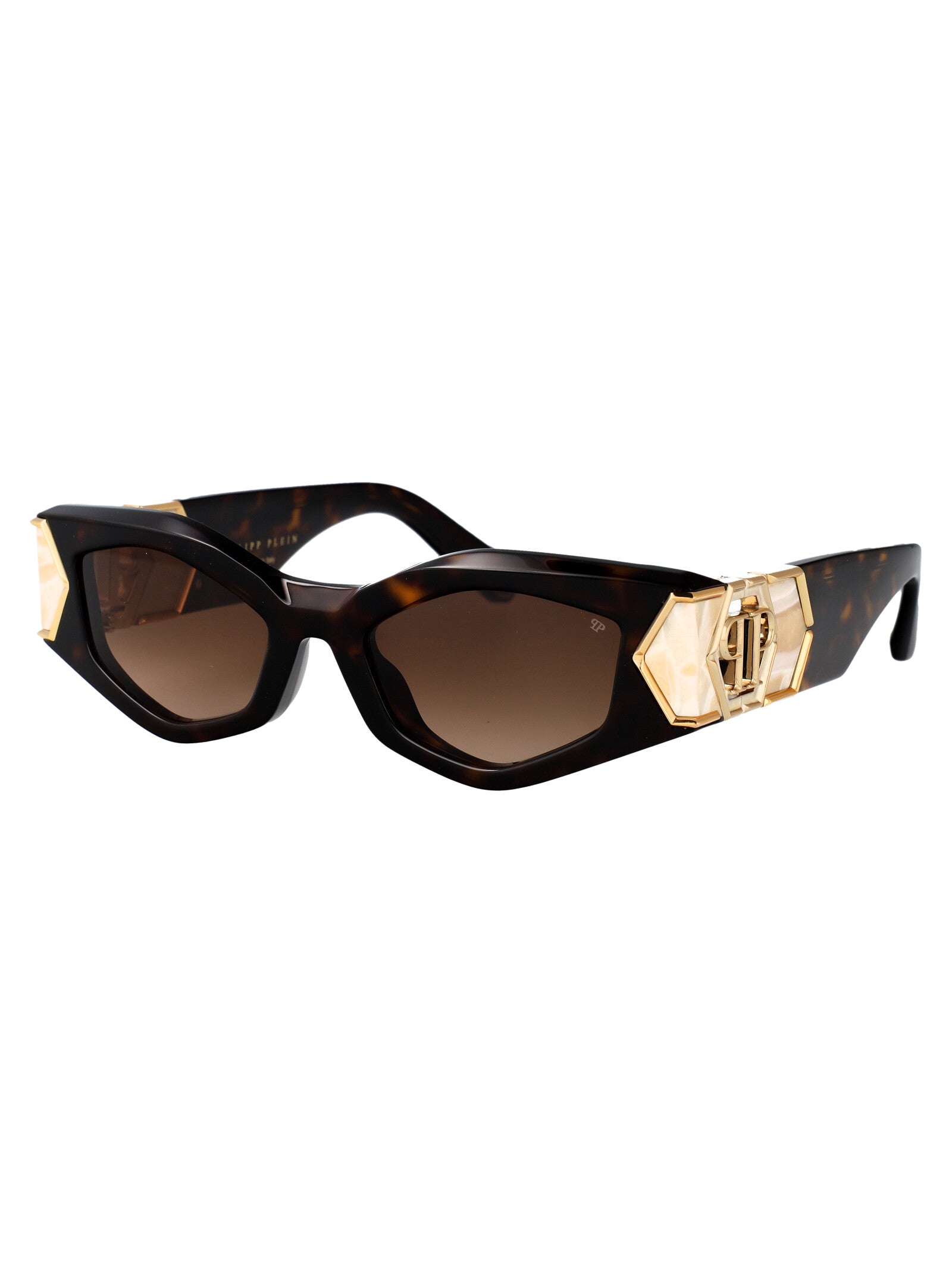 PHILIPP PLEIN Havana Acetate and Metal Sunglasses for Women - SS25 Collection