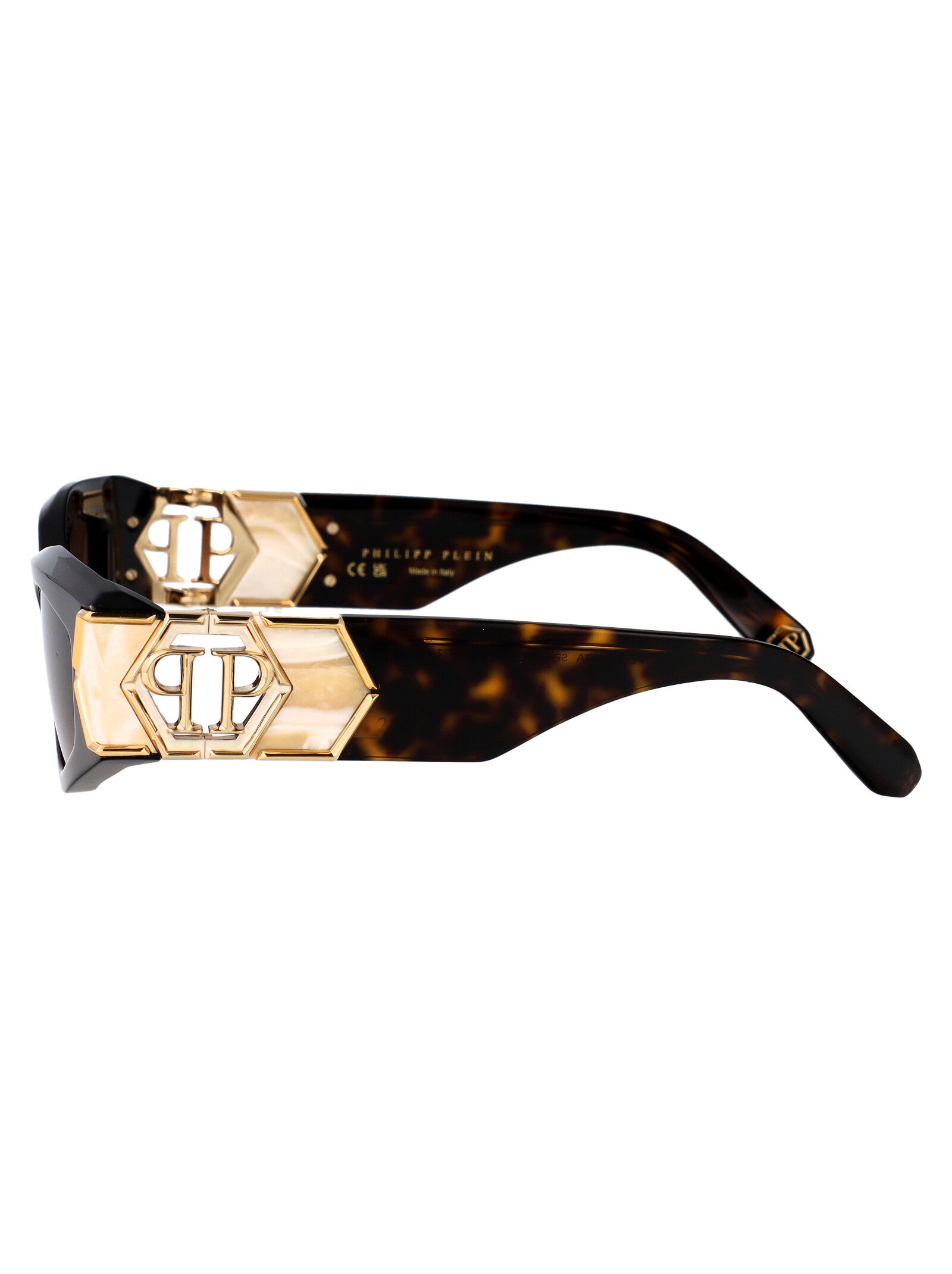 PHILIPP PLEIN Havana Acetate and Metal Sunglasses for Women - SS25 Collection