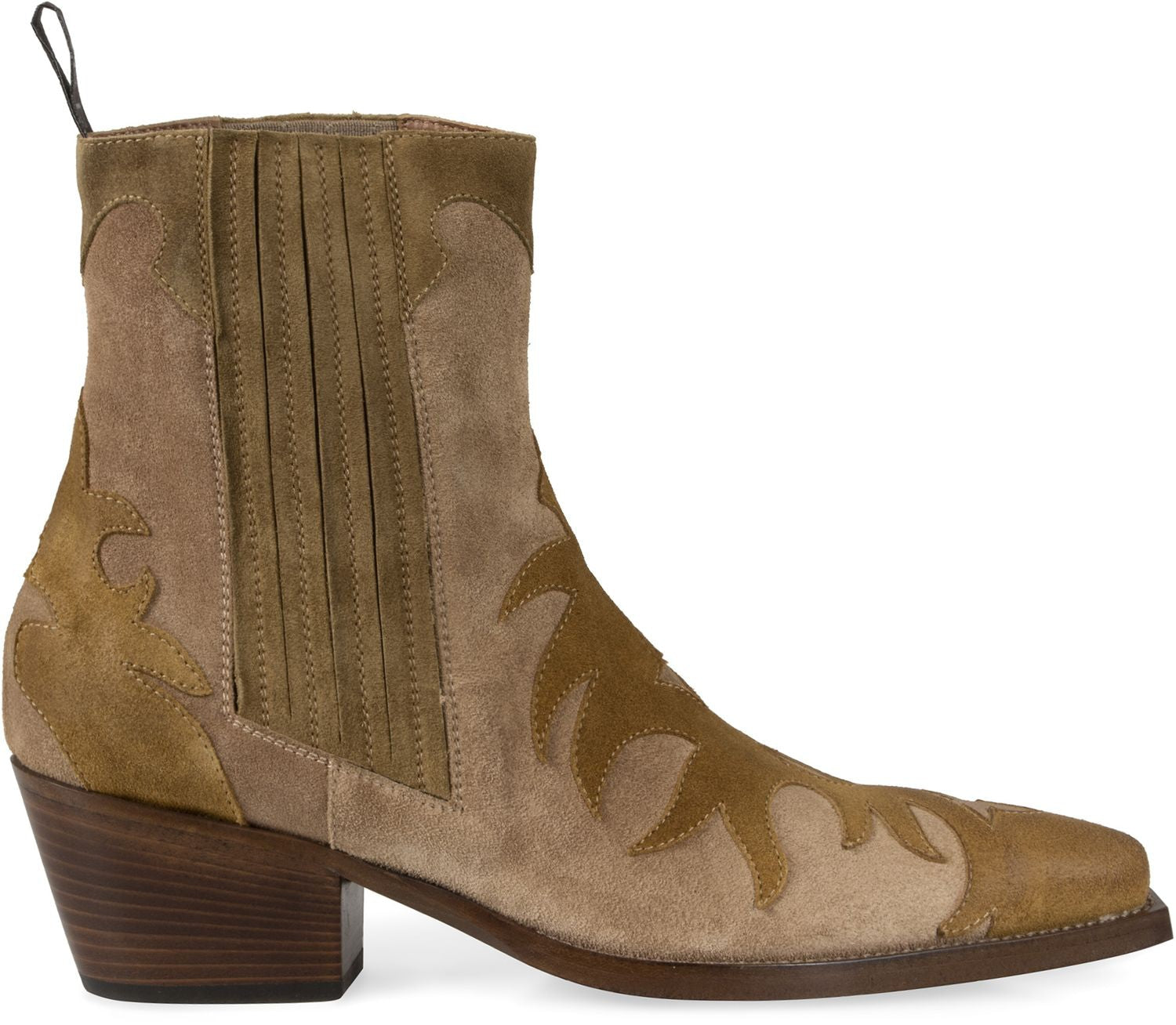 SARTORE Suede Western Ankle Boots
