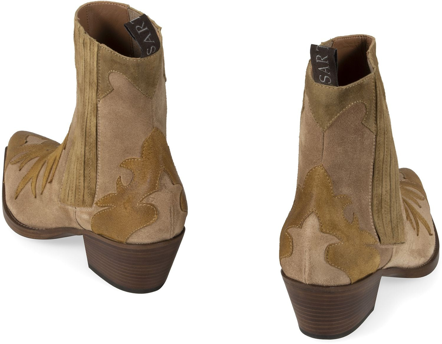 SARTORE Suede Western Ankle Boots