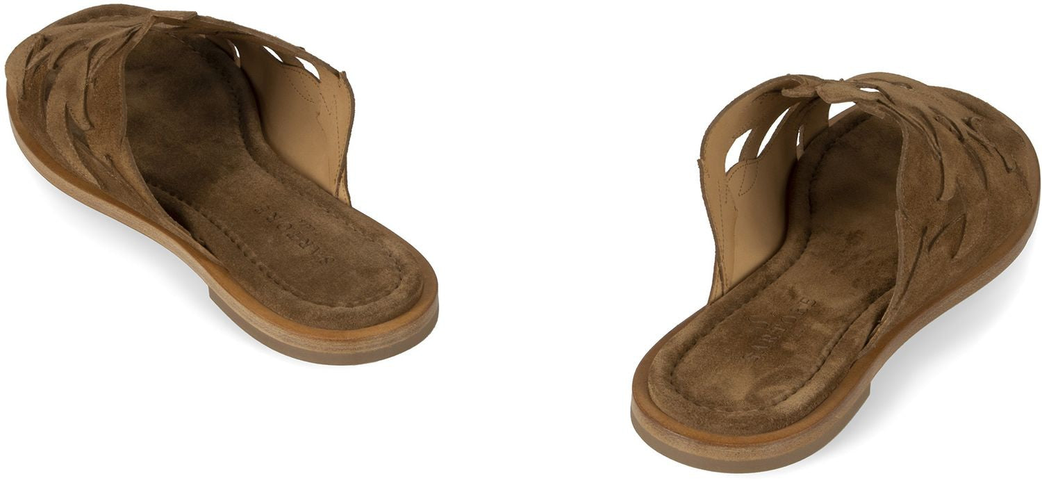 SARTORE Women's Chic Suede Flat Sandals