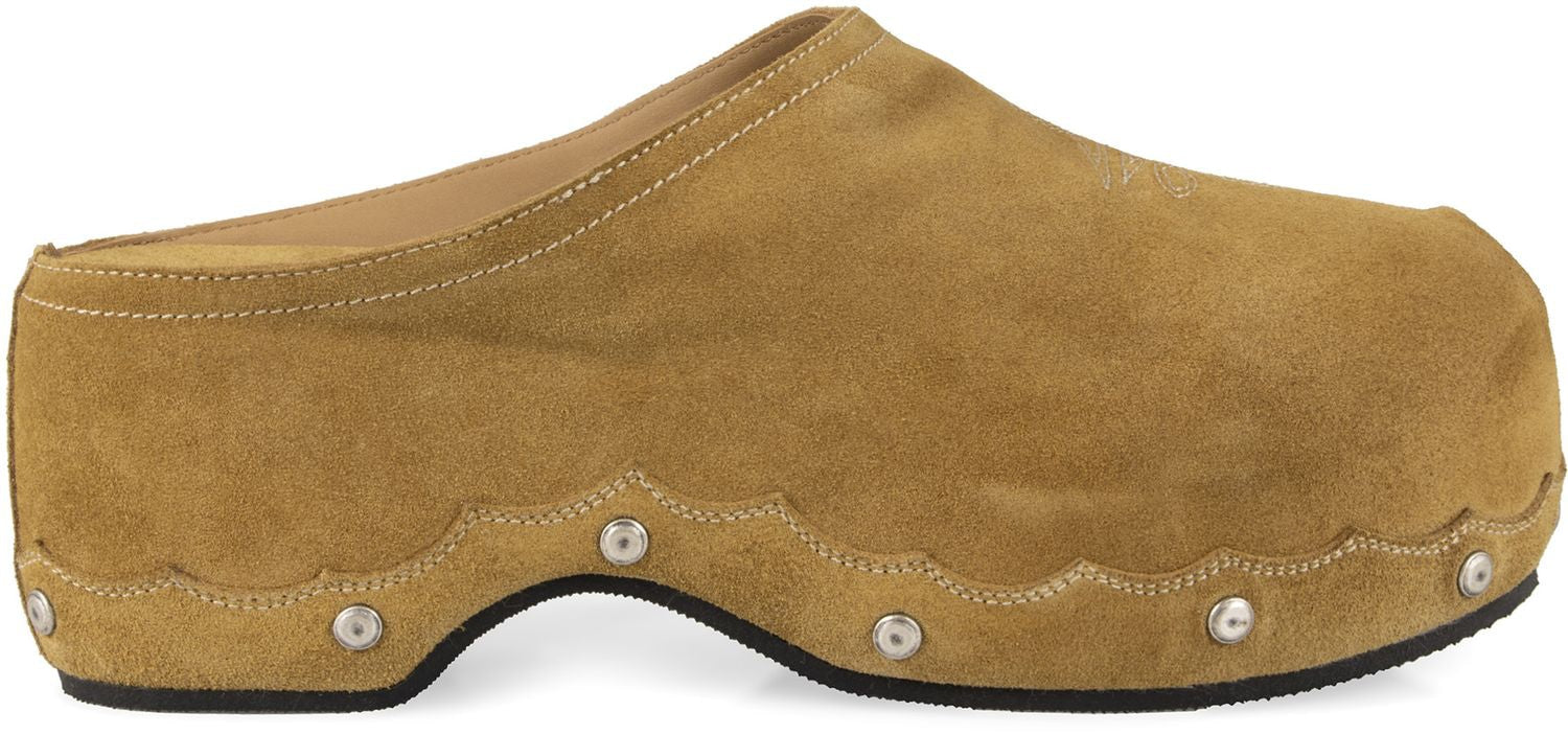 SARTORE Embroidered Suede Flats for Women