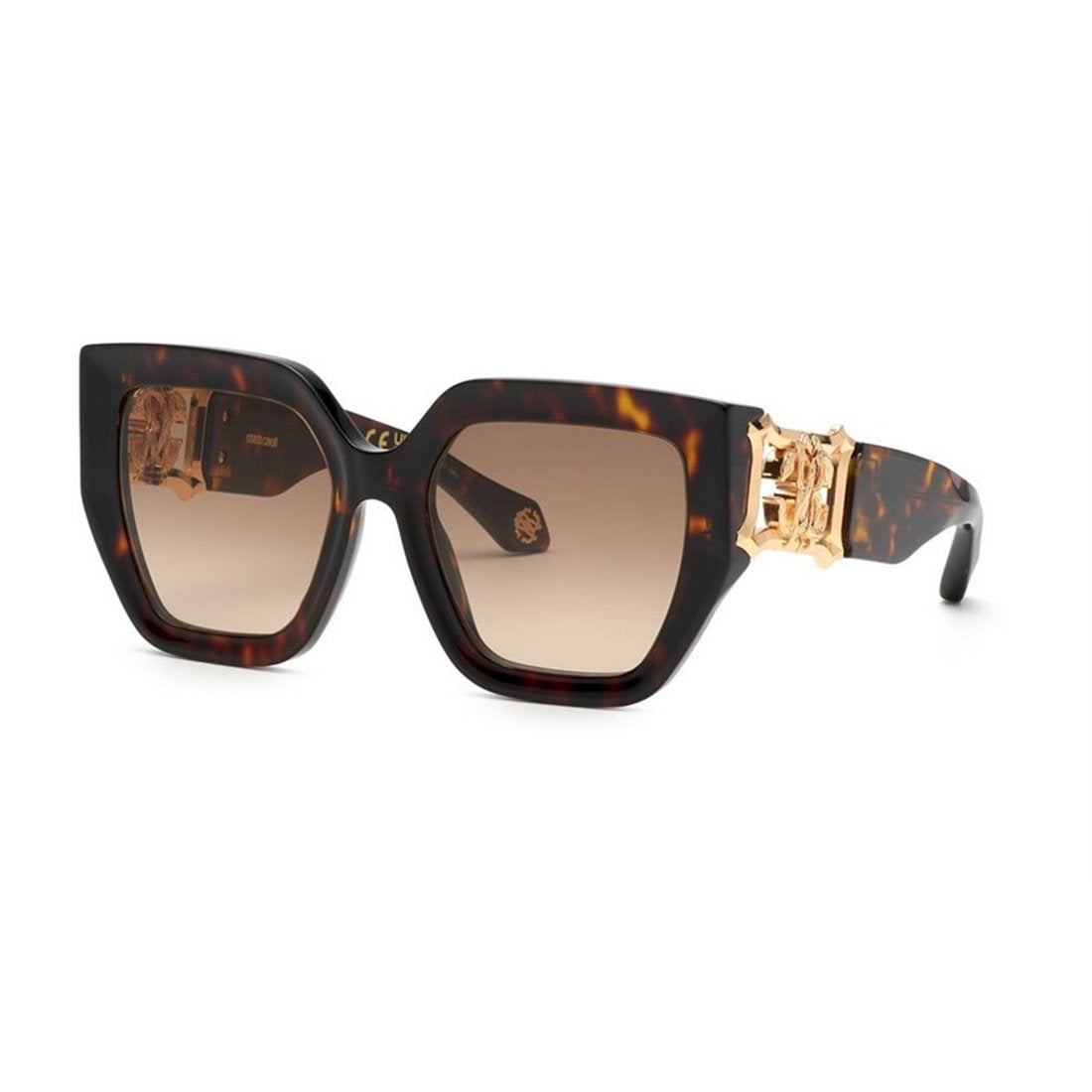 ROBERTO CAVALLI Havana Acetate and Metal Sunglasses