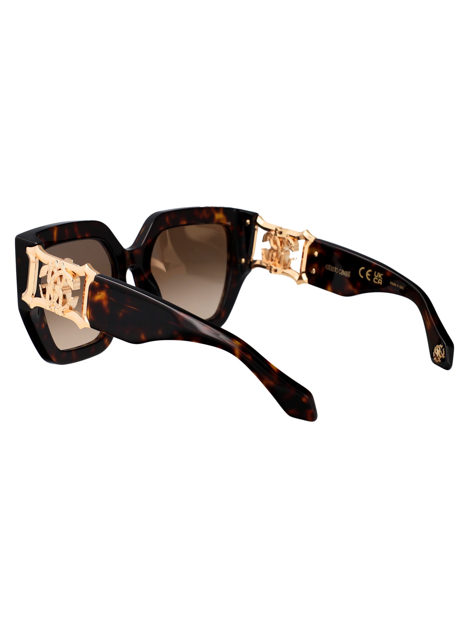 ROBERTO CAVALLI Havana Acetate and Metal Sunglasses