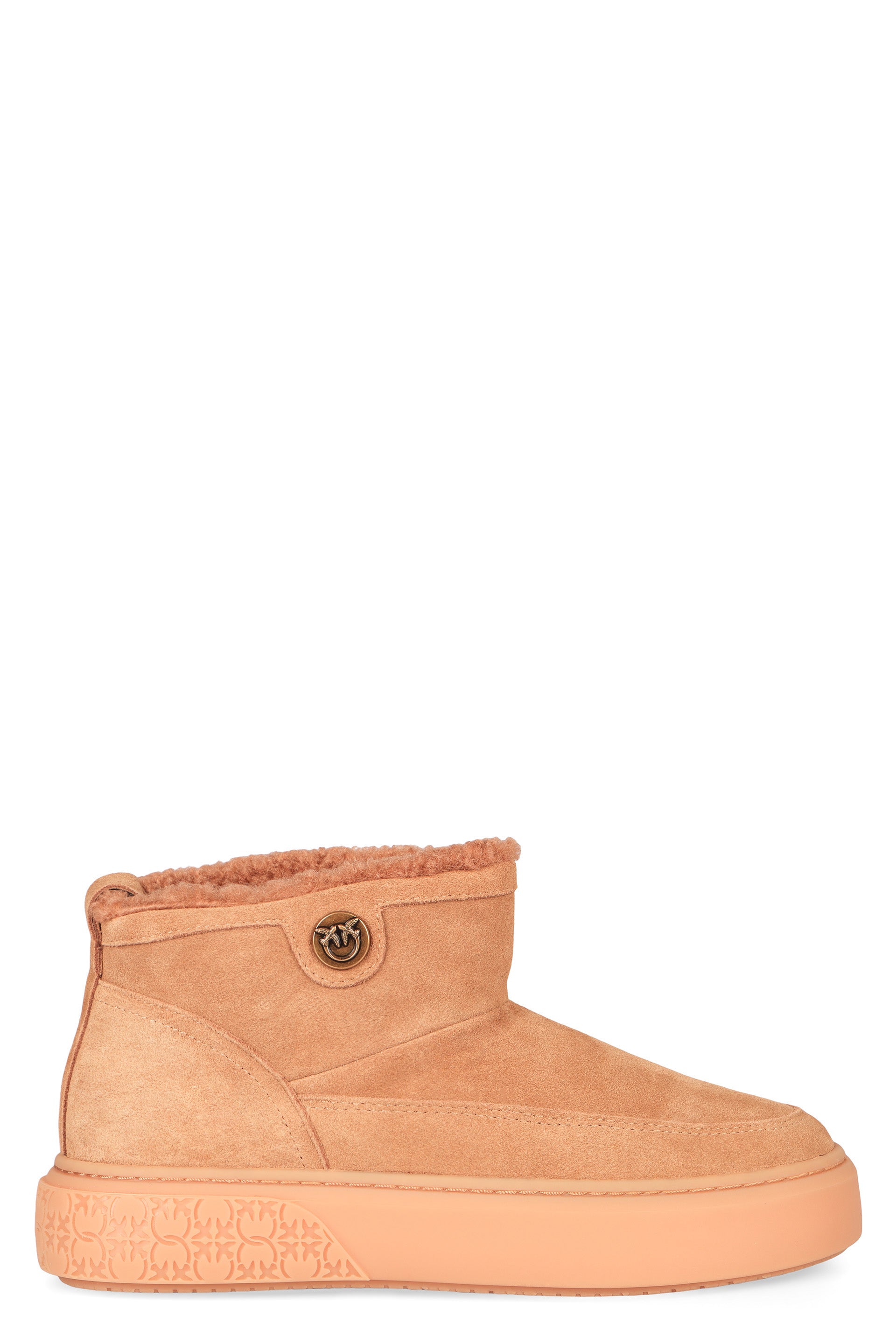 PINKO Suede Ankle Boots for Women with Vegan Fur Lining