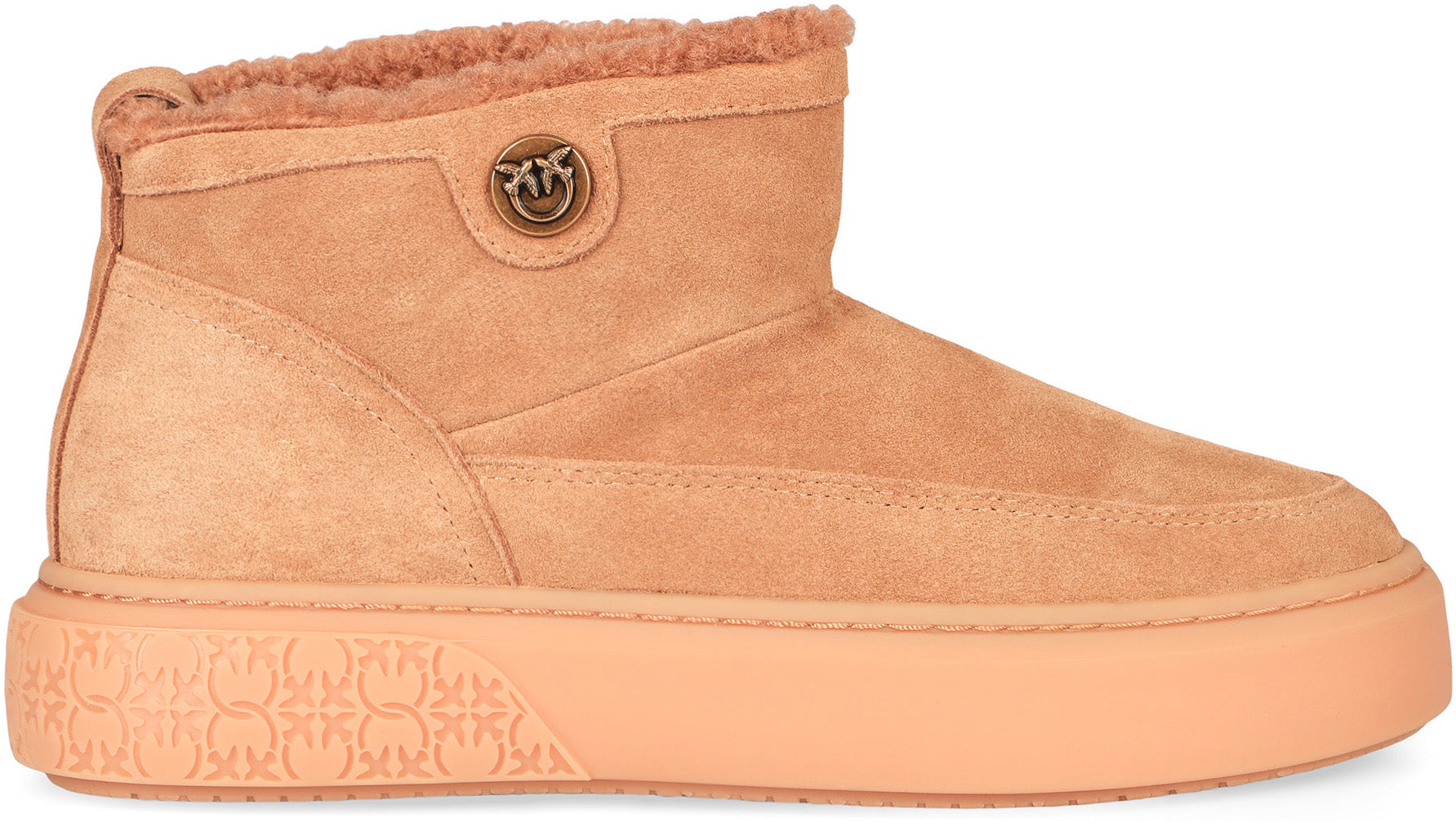 PINKO Suede Ankle Boots for Women with Vegan Fur Lining