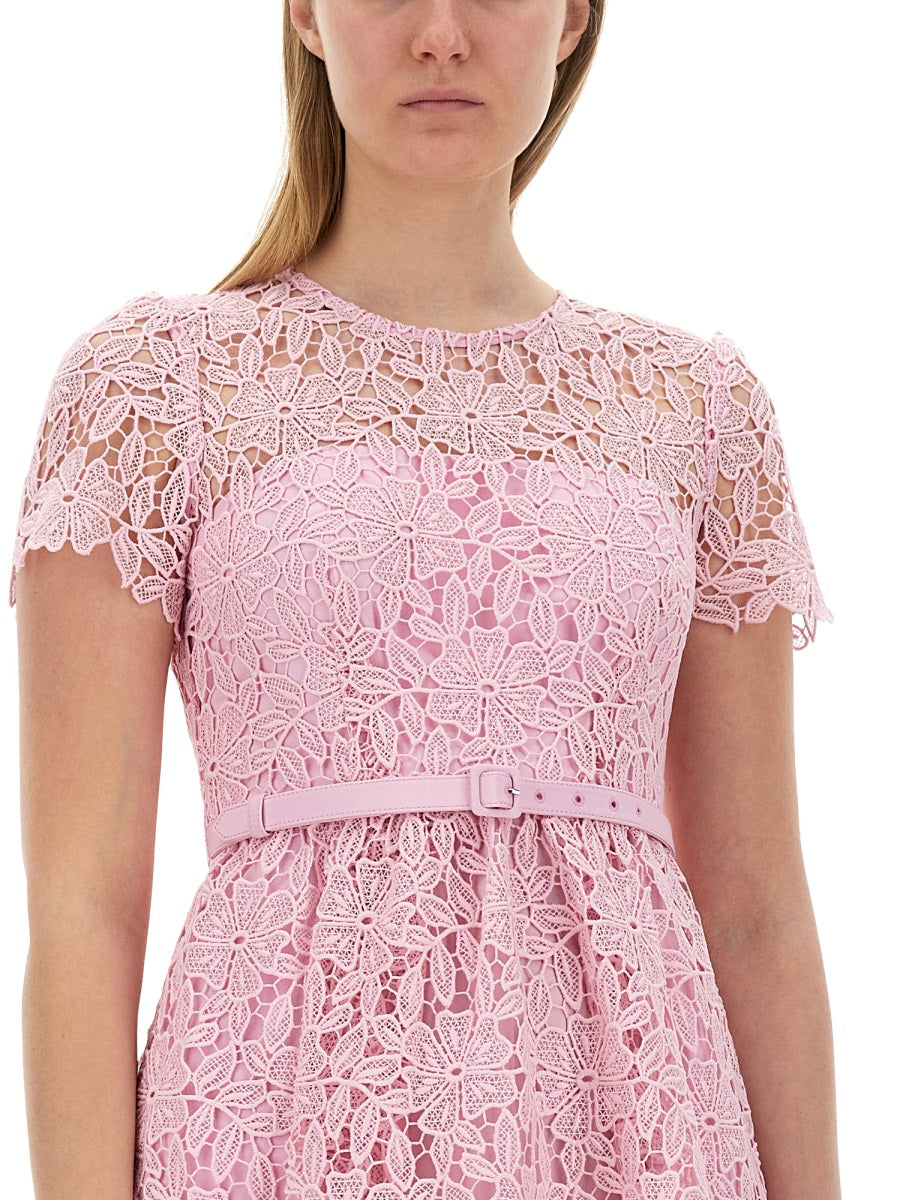 SELF-PORTRAIT Lace Mini Dress - Size 8