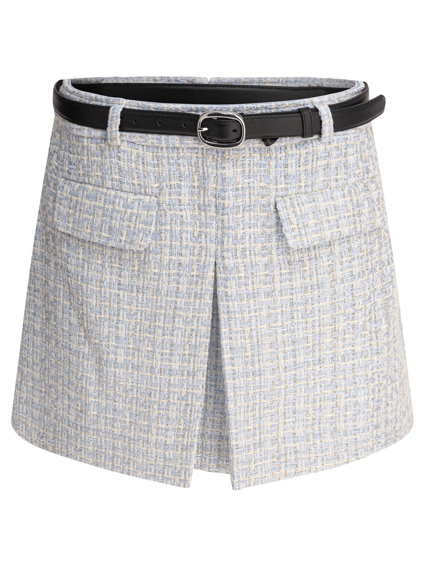 SELF-PORTRAIT Metallised Fibre Mini Skirt