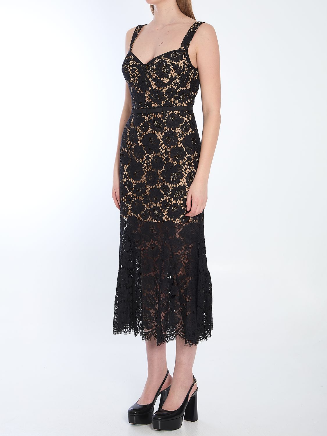 SELF-PORTRAIT Fine Lace Midi Dress for Women