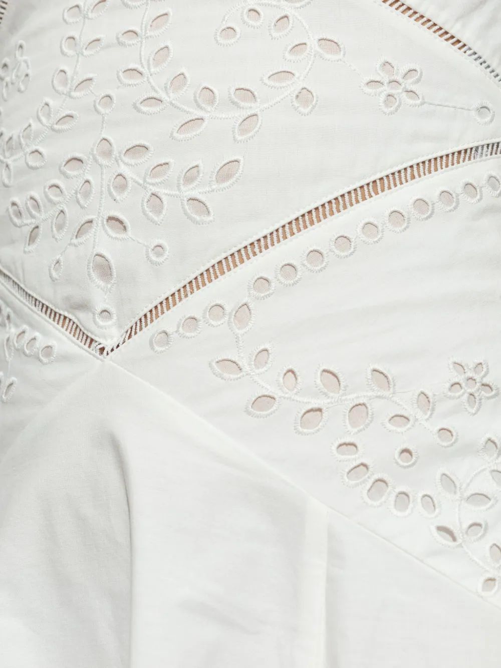 SELF-PORTRAIT Elegant Strap Dress with Leaf Embroidery