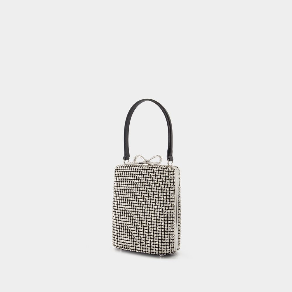 SELF-PORTRAIT Crystal Fishnet Mini Handbag