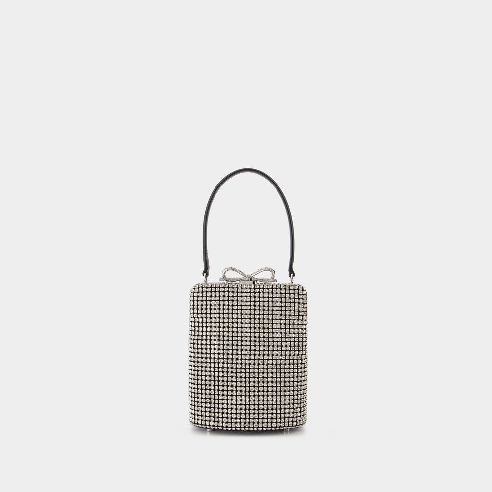 SELF-PORTRAIT Crystal Fishnet Mini Handbag