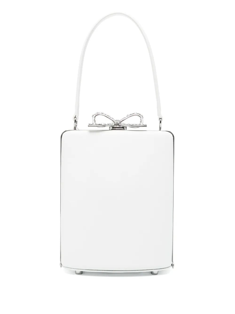 SELF-PORTRAIT Leather Bucket Handbag with Bow Detail