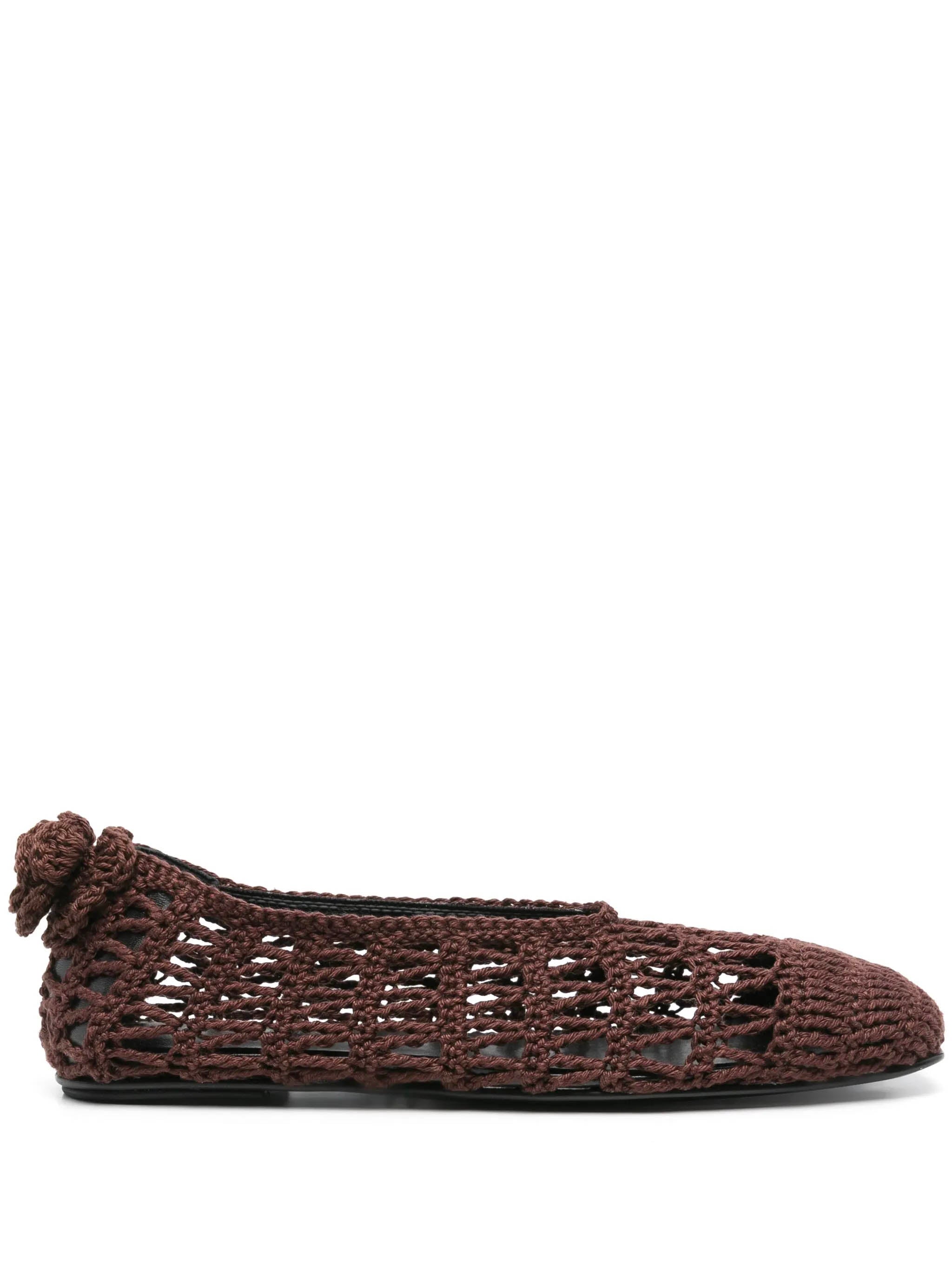 MAGDA BUTRYM Crochet Ballet Flats - Square Toe