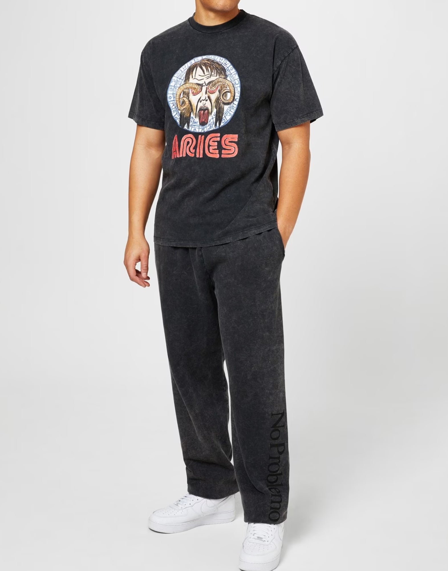 ARIES Astrology for Aliens Logo Acid Wash Mini T-Shirt