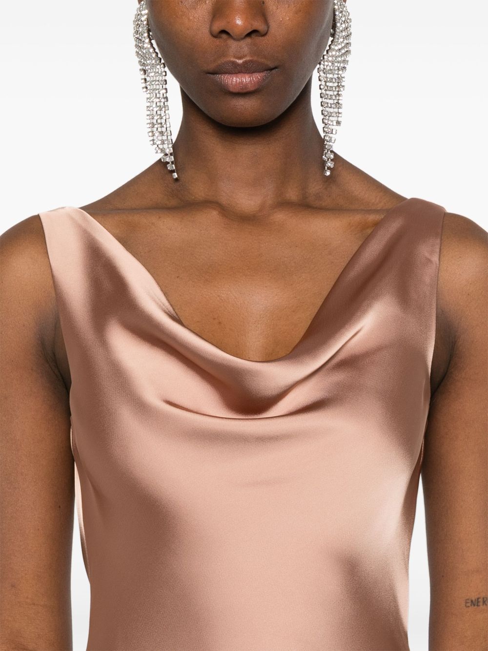 NORMA KAMALI Elegant Cowl Neck Sleeveless Gown for Women - SS25