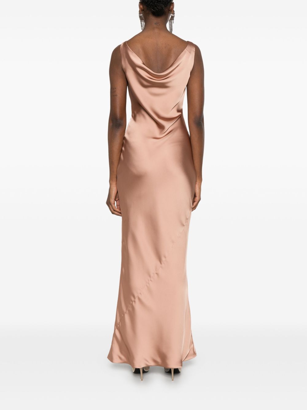 NORMA KAMALI Elegant Cowl Neck Sleeveless Gown for Women - SS25