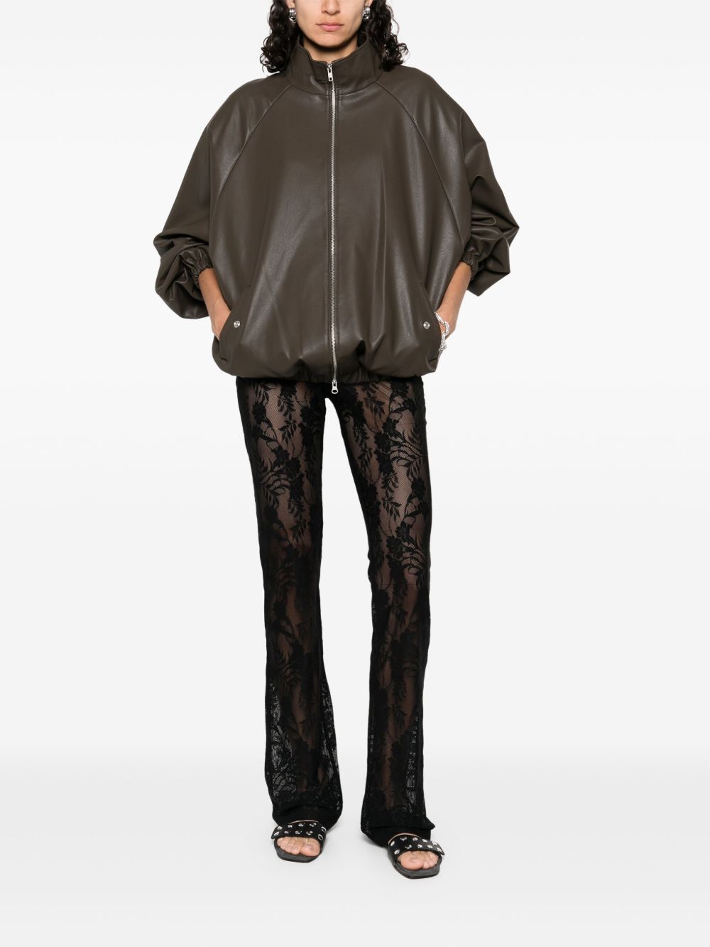 NORMA KAMALI Lace Skinny Trousers