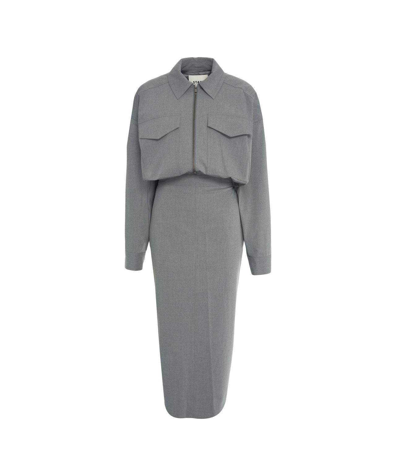 STAUD Chic Cropped Maxi Dress