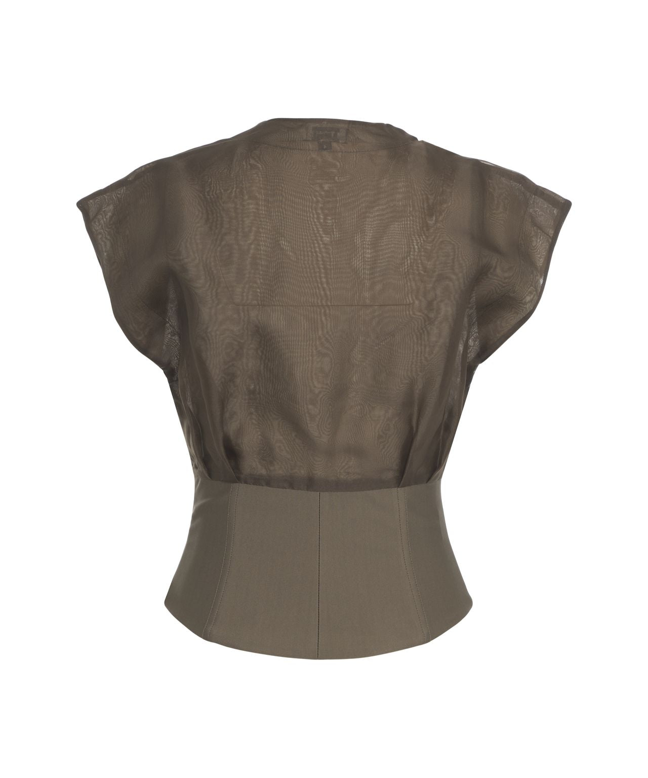 STAUD Draped V-Neck Top